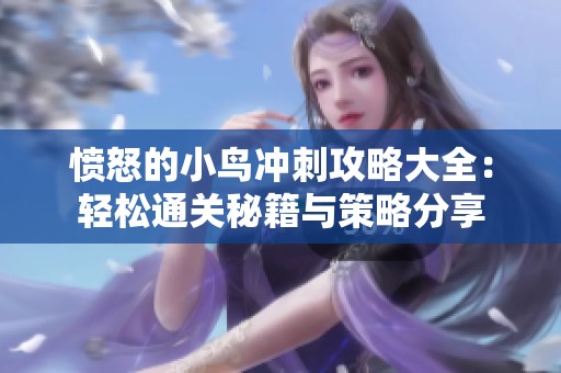 愤怒的小鸟冲刺攻略大全：轻松通关秘籍与策略分享