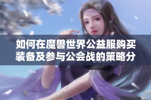 如何在魔兽世界公益服购买装备及参与公会战的策略分析