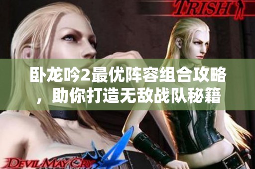 卧龙吟2最优阵容组合攻略，助你打造无敌战队秘籍