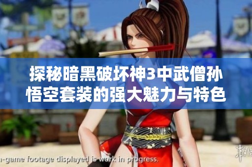 探秘暗黑破坏神3中武僧孙悟空套装的强大魅力与特色