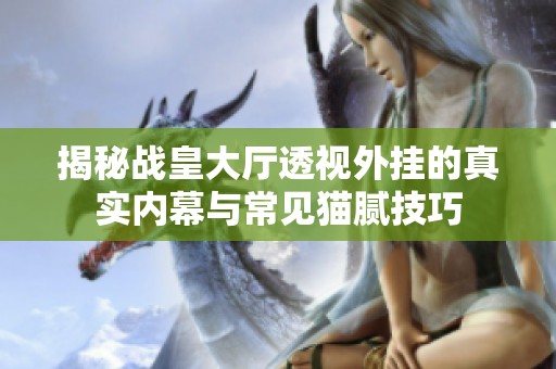 揭秘战皇大厅透视外挂的真实内幕与常见猫腻技巧