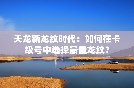 天龙新龙纹时代：如何在卡级号中选择最佳龙纹？