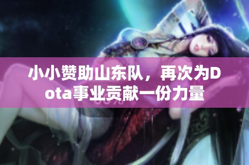 小小赞助山东队，再次为Dota事业贡献一份力量