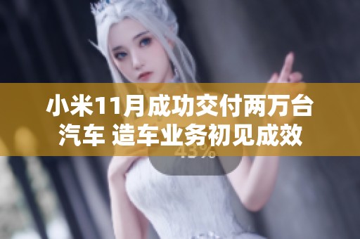 小米11月成功交付两万台汽车 造车业务初见成效