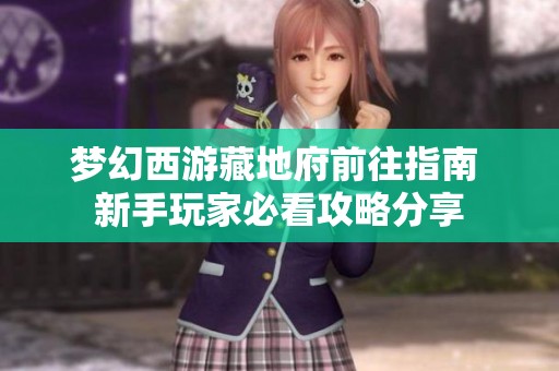 梦幻西游藏地府前往指南 新手玩家必看攻略分享