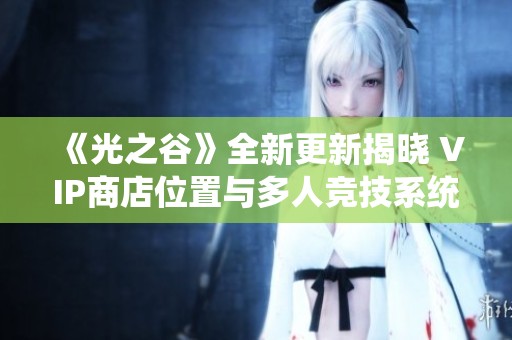 《光之谷》全新更新揭晓 VIP商店位置与多人竞技系统改版详情