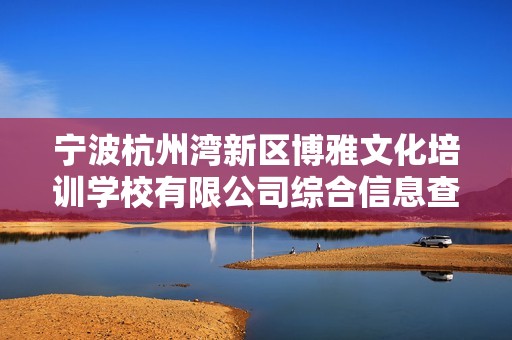 宁波杭州湾新区博雅文化培训学校有限公司综合信息查询与分析