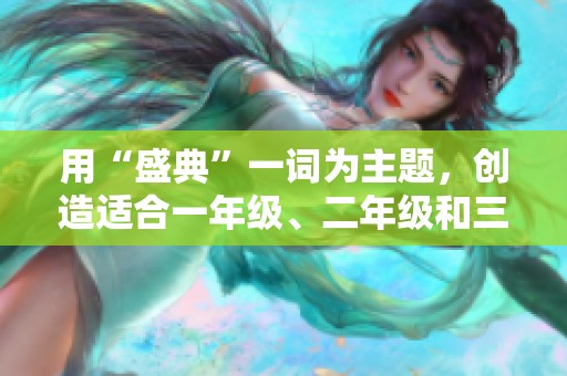 用“盛典”一词为主题，创造适合一年级、二年级和三年级的简单句子