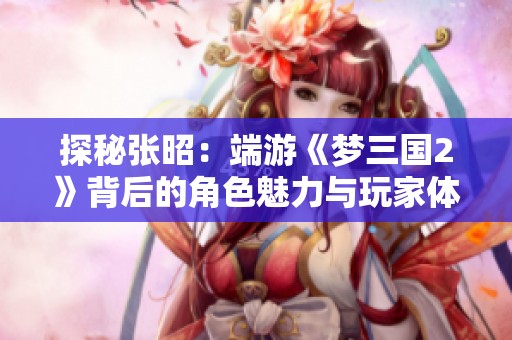 探秘张昭：端游《梦三国2》背后的角色魅力与玩家体验