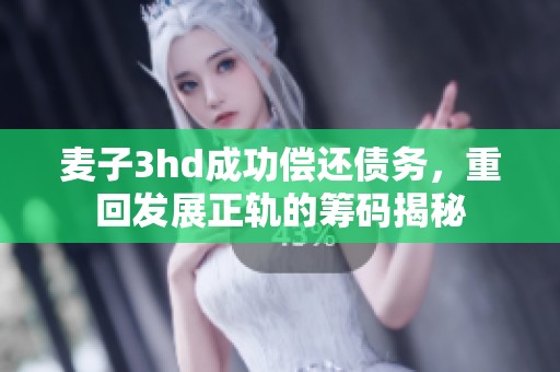 麦子3hd成功偿还债务，重回发展正轨的筹码揭秘