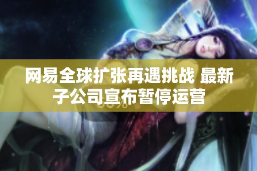 网易全球扩张再遇挑战 最新子公司宣布暂停运营