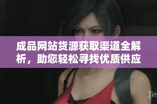 成品网站货源获取渠道全解析，助您轻松寻找优质供应商