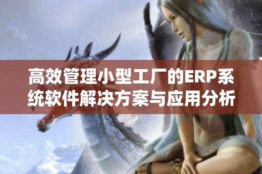 高效管理小型工厂的ERP系统软件解决方案与应用分析