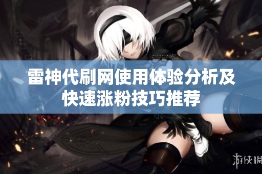 雷神代刷网使用体验分析及快速涨粉技巧推荐