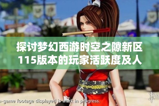 探讨梦幻西游时空之隙新区115版本的玩家活跃度及人群聚集情况分析